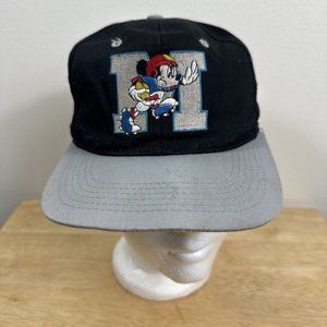 Vintage Football Mickey Mouse Tuff Mickey Hat Tread The Edge 90s Black Cap Kid